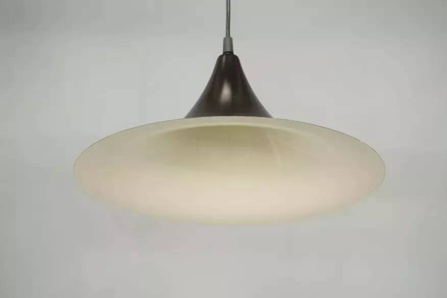 Black lacquered metal pendant light