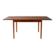 Table scandinave des années 1950 avec plateau en teck et rallonges
