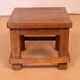 Old small Burmese teak workshop bedside table