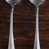 Lot 6 cuillères à soupe métal argenté Uni Plat