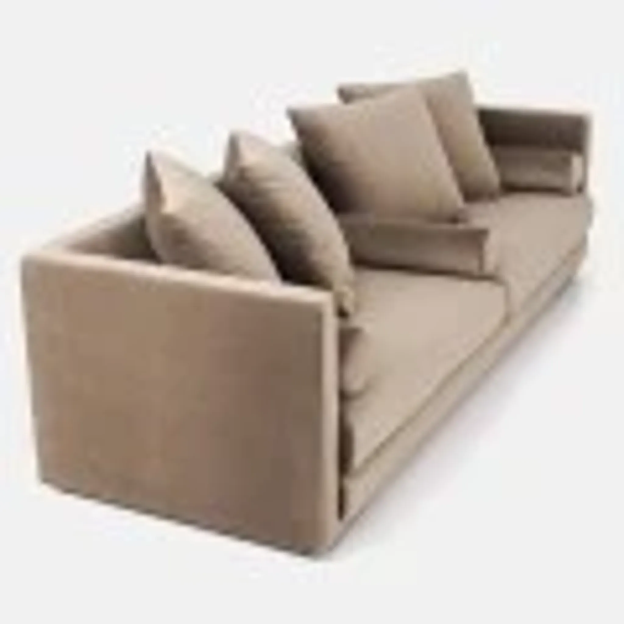 Sofa Malmo brown velour, Scandinavian design
