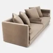 Sofa Malmo brown velour, Scandinavian design