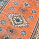 5x7 Pumpink Orange & Blue Turkish Rug, 154x203Cm