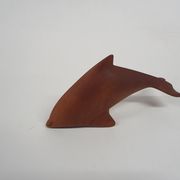 Scandinavian modern solid teak dolphin sculpture, 1950's
