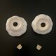 1 salt shaker and 1 pepper white garlic shape