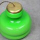 Big Green Mid-century Italian Brass and Glass Pendant Lamp