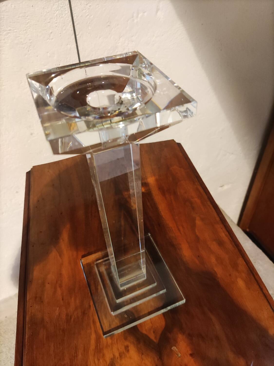 Large Crystal Candle Holder - Contemporary