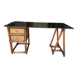 Rattan and cane desk from the 60s.