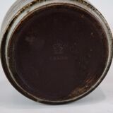 Ceramic jar in dark colours by Saxbo