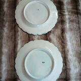 2 antique barbotine plates from Salins