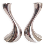 Cobra candlestick pair Georg Jensen Denmark
