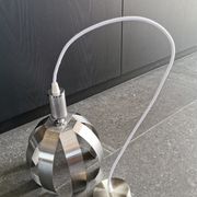 Brushed stainless steel vintage pendant light