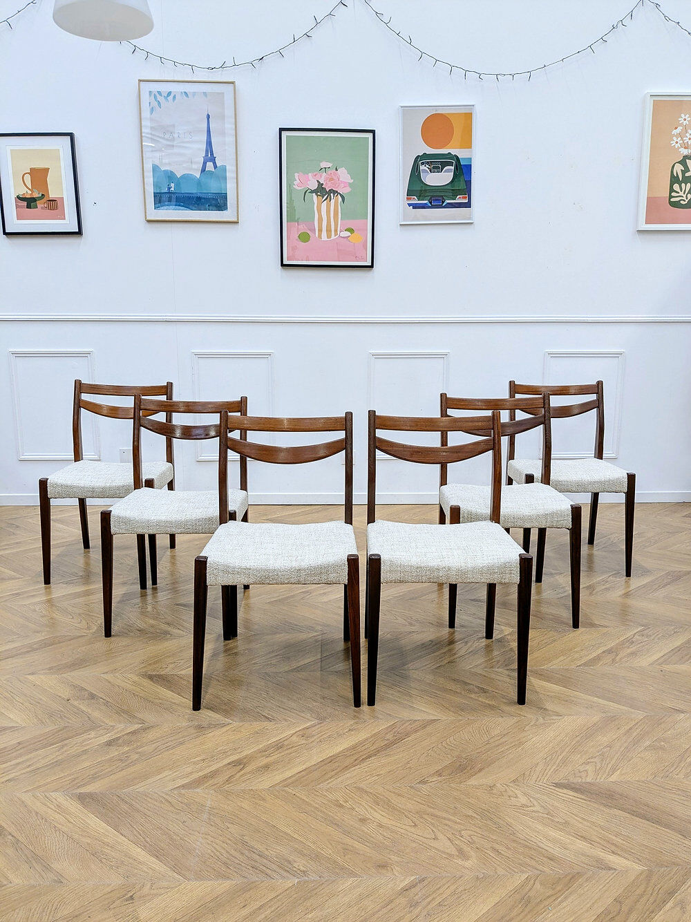 Set of 6 Scandinavian chairs