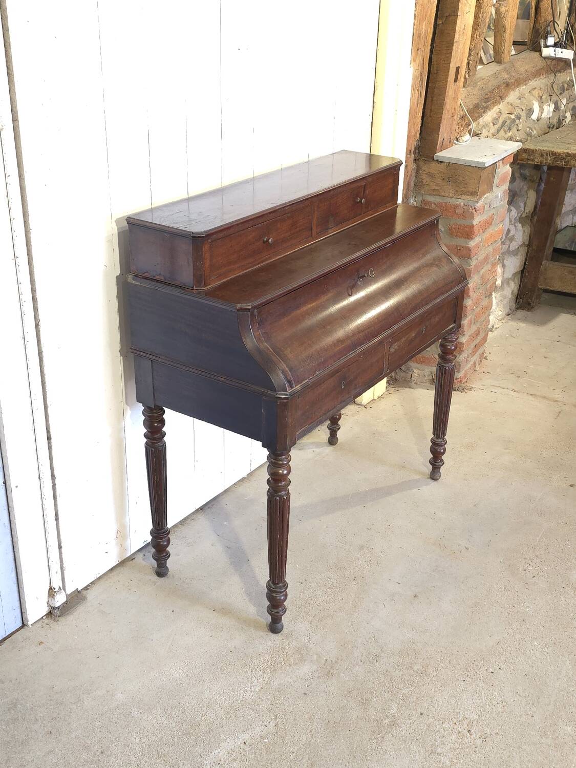 Louis Philippe style mahogany stepped desk, 19th century