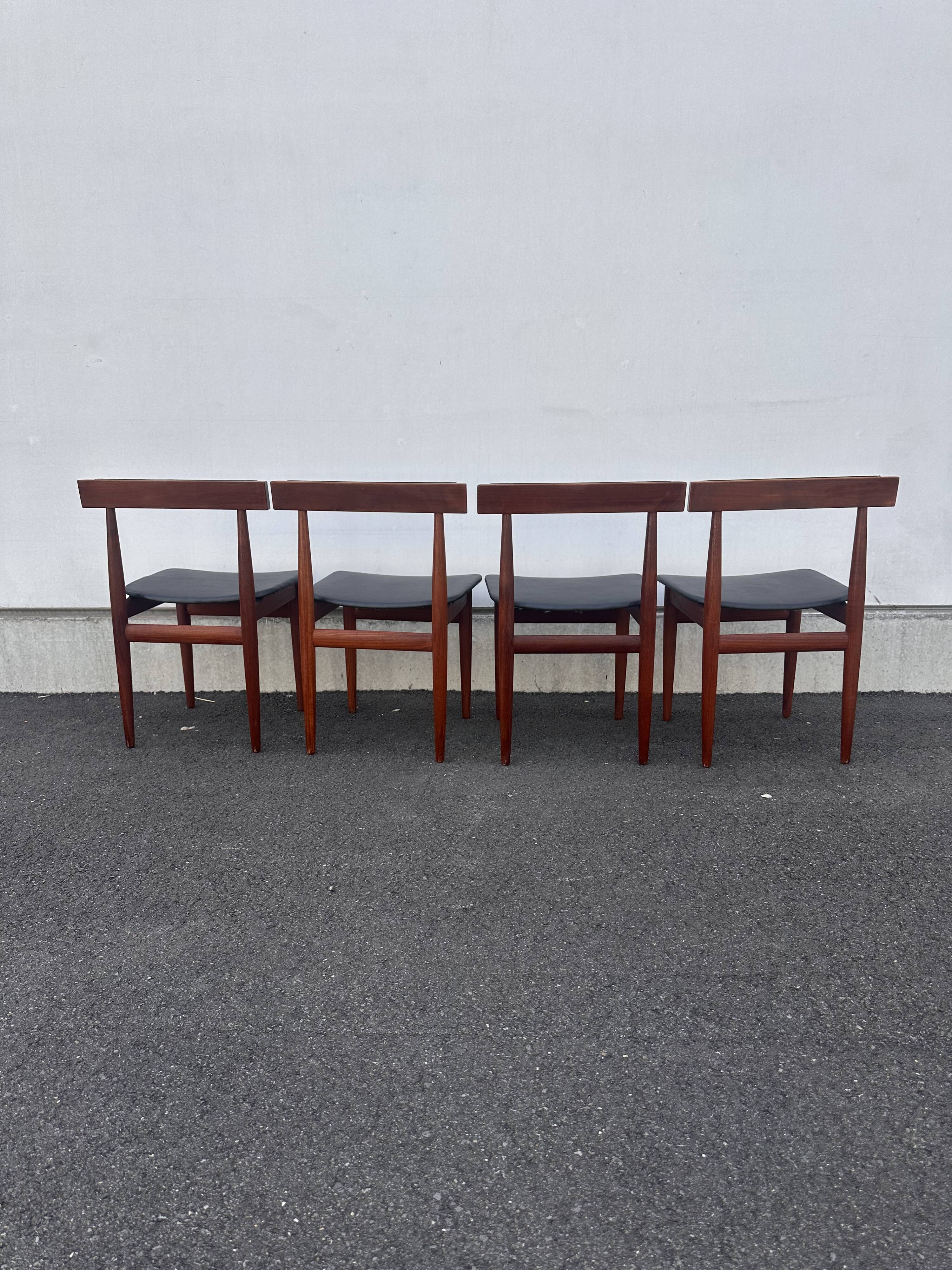 4 teak chairs, Hans Olsen for Frem Røjle – Denmark – 1960