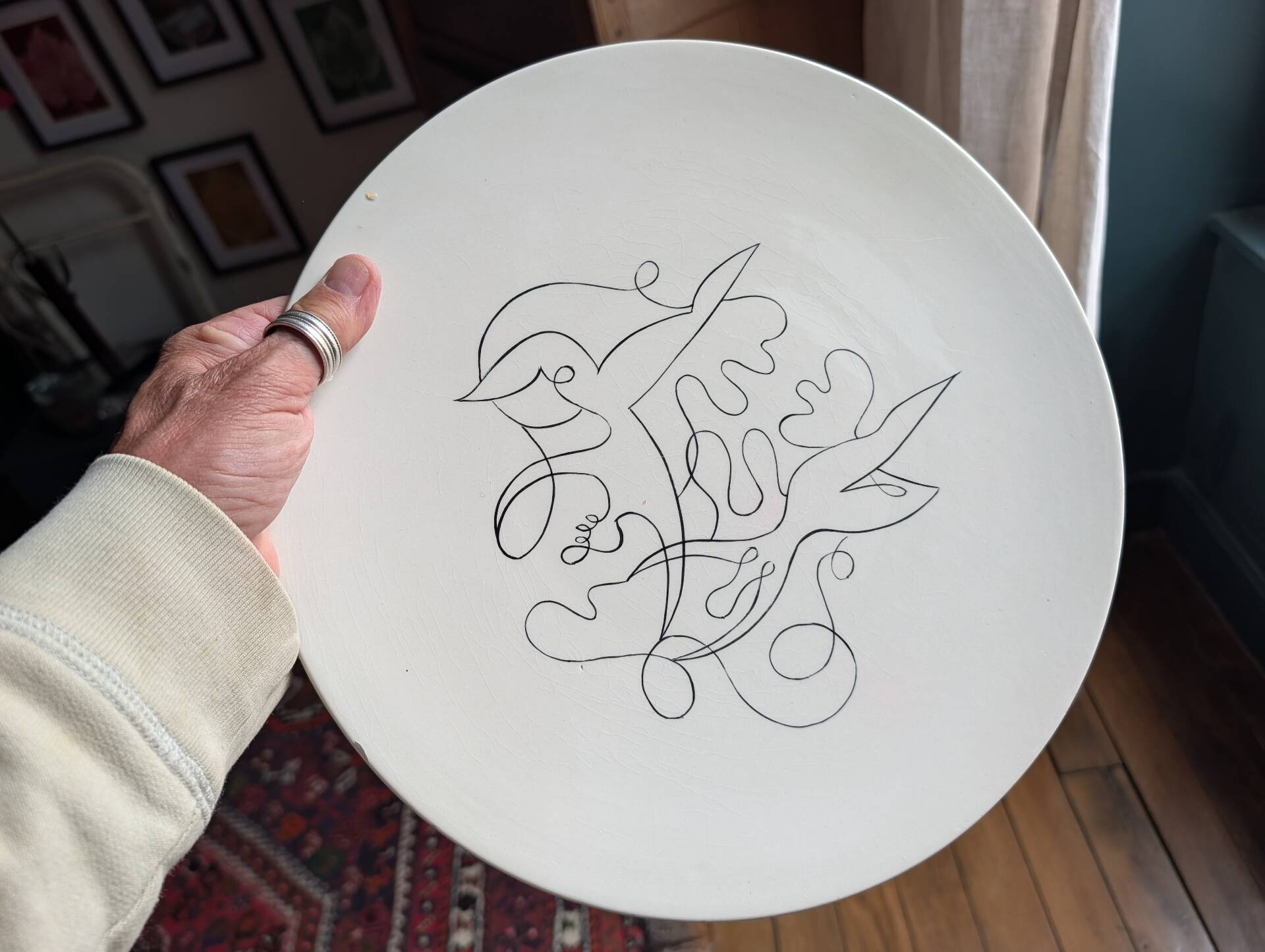 Robert Picault pour Longchamp – Plat « Oiseau » années 60