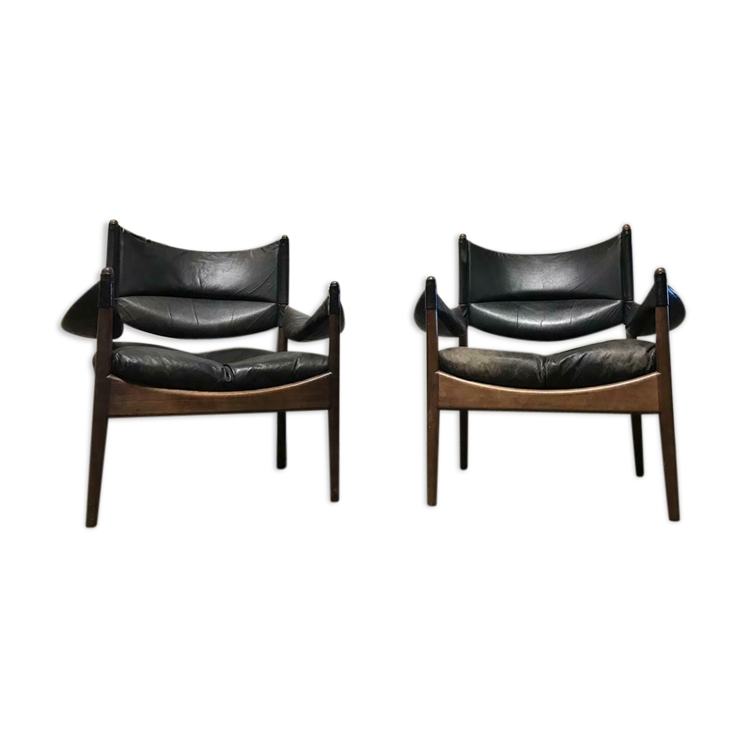 set of 2 vintage chairs/armchairs/one-seater