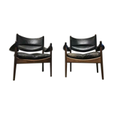 set of 2 vintage chairs/armchairs/one-seater