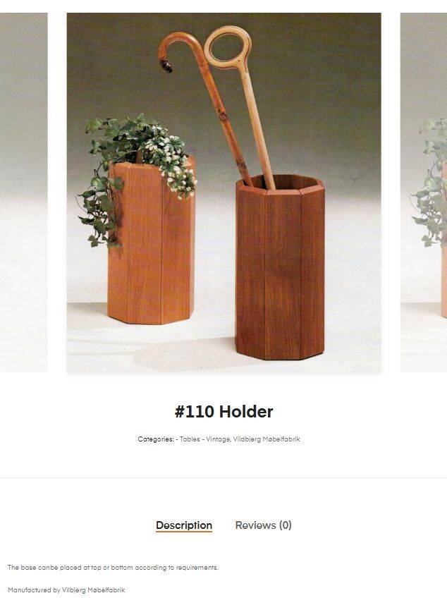 Danish umbrella stand VM110 by Kai Kristiansen for Vilbjerg Møbelfabrik