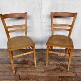 Pair of parisian wooden bistro chairs