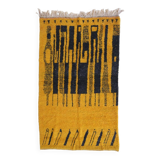 Tapis Berbère Jaune et Noir - 297 x 200 cm