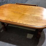Solid wood coffee table with a drawer