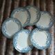 6 antique flat plates in ironstone