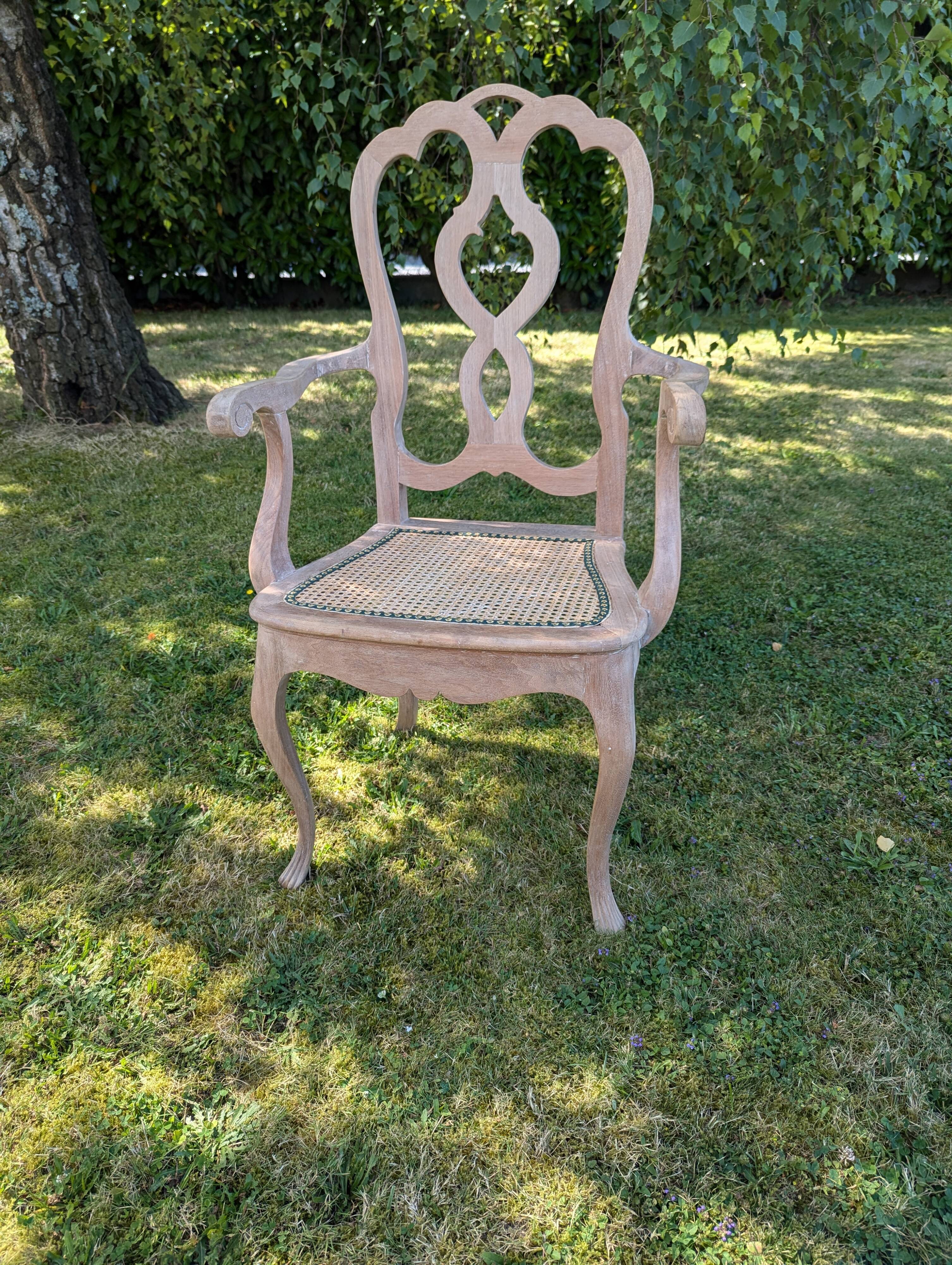 Italian cane armchair