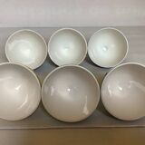 Six small polka dot bowls Boch Frères Belgium