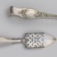 Absinthe spoon and tongs in silver-plated metal with hallmark