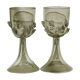 Pair of Mouthblown Wine Glass - Dots