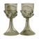 Pair of Mouthblown Wine Glass - Dots