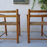 Pair of mulched chairs