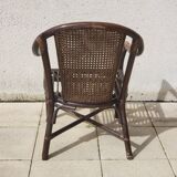 Fauteuil rotin vintage