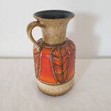Vintage Jasba ceramic vase with handle - Height 25cm - 70's