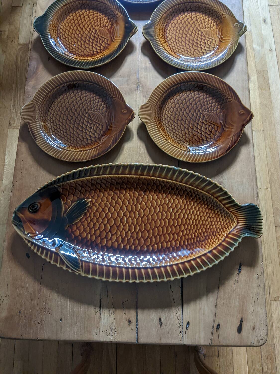 Sarreguemines fish plates and dishes