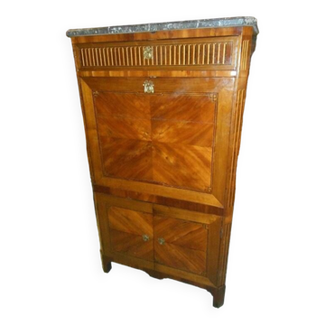 Secretaire marquete louis xvi plateau marbre du xix ème siecle