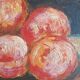 Still life with fruit, oil on hardboard