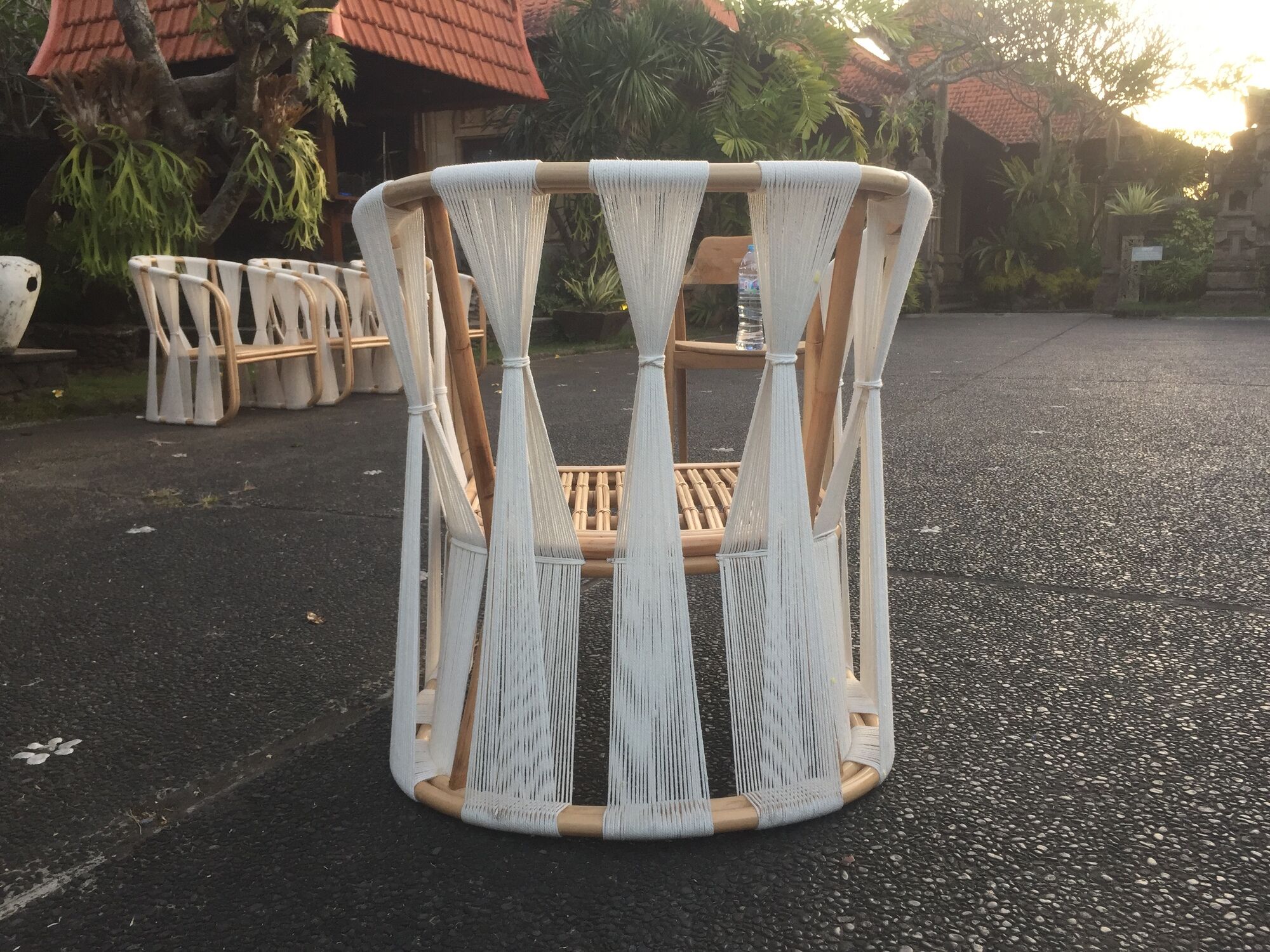 Wabisabi rattan lounge chair / single seat / club armchair