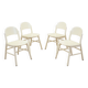 Set of four beech chairs, Italian design, 1970s, production: Italy
