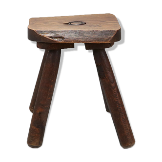 Tabouret en bois rustique ca.1900