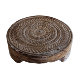 Carved wooden chapatis board