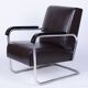 Bauhaus Armchair in Chrome and Leather from Hynek Gottwald, Czech, 1930s