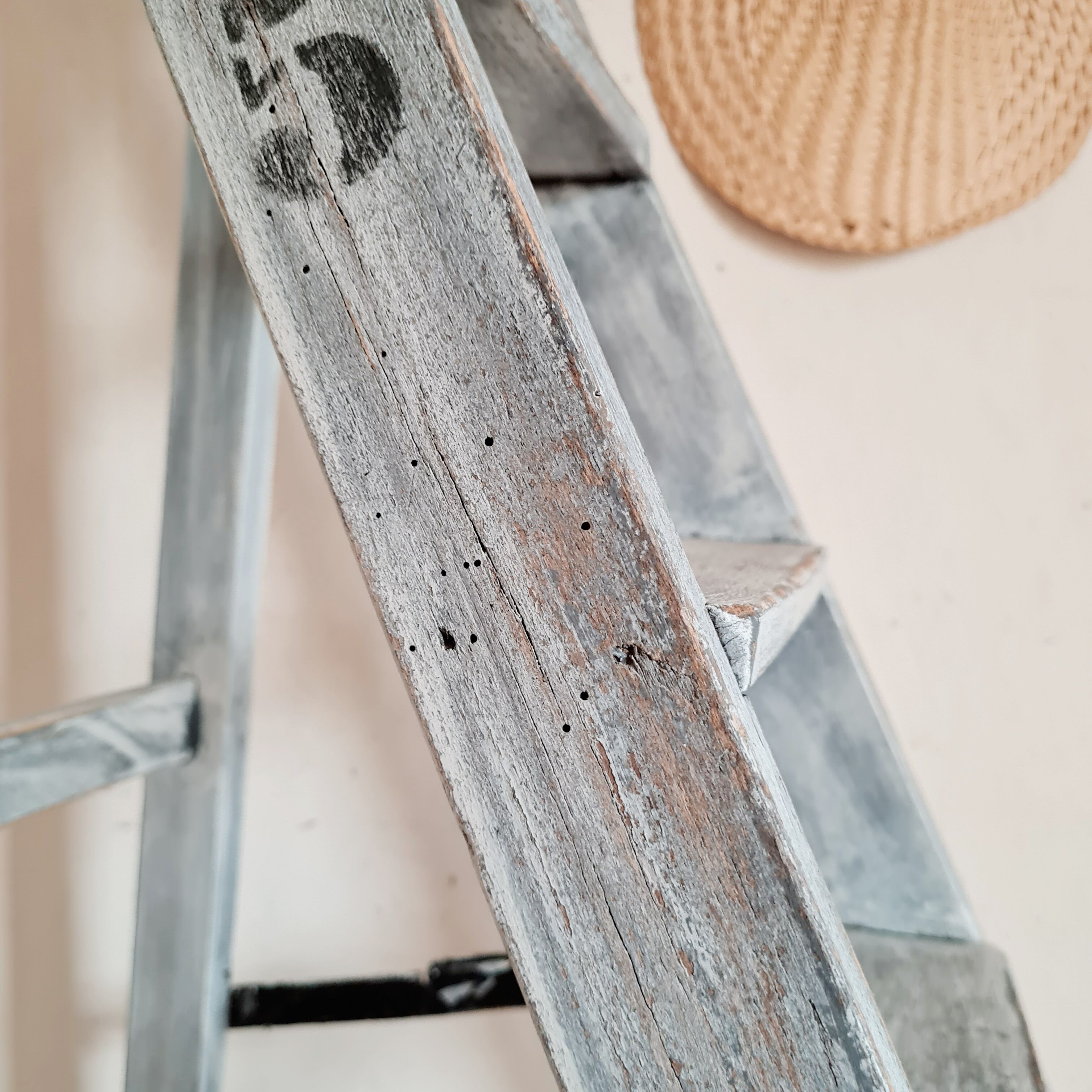 Old wooden stepladder