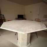 White marble table
