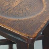 Antique solid oak English stool by Gaskell & Chambers Ltd