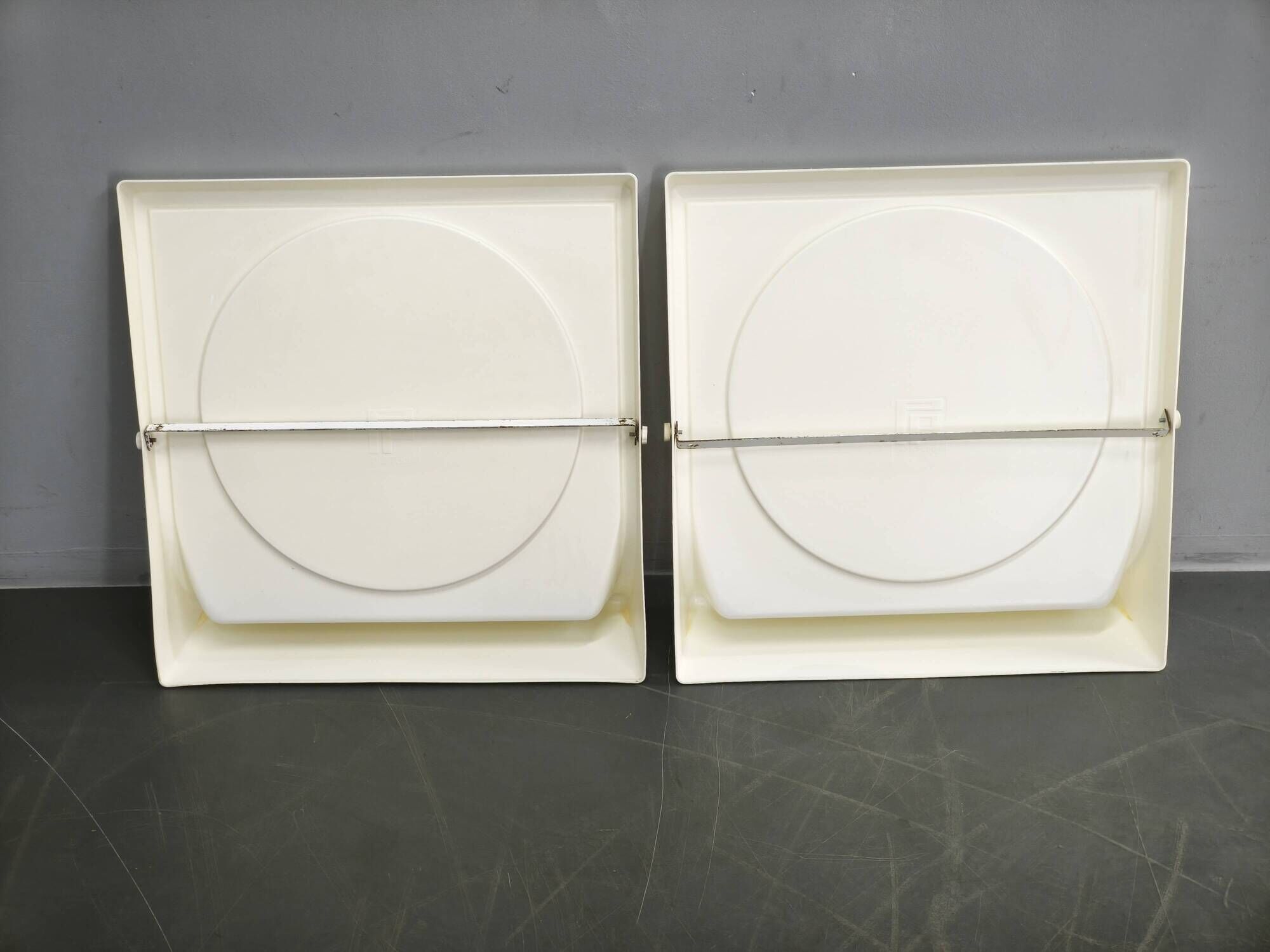 Pair of Italian Space Age Terry Plastic Mirrors, 1970s
