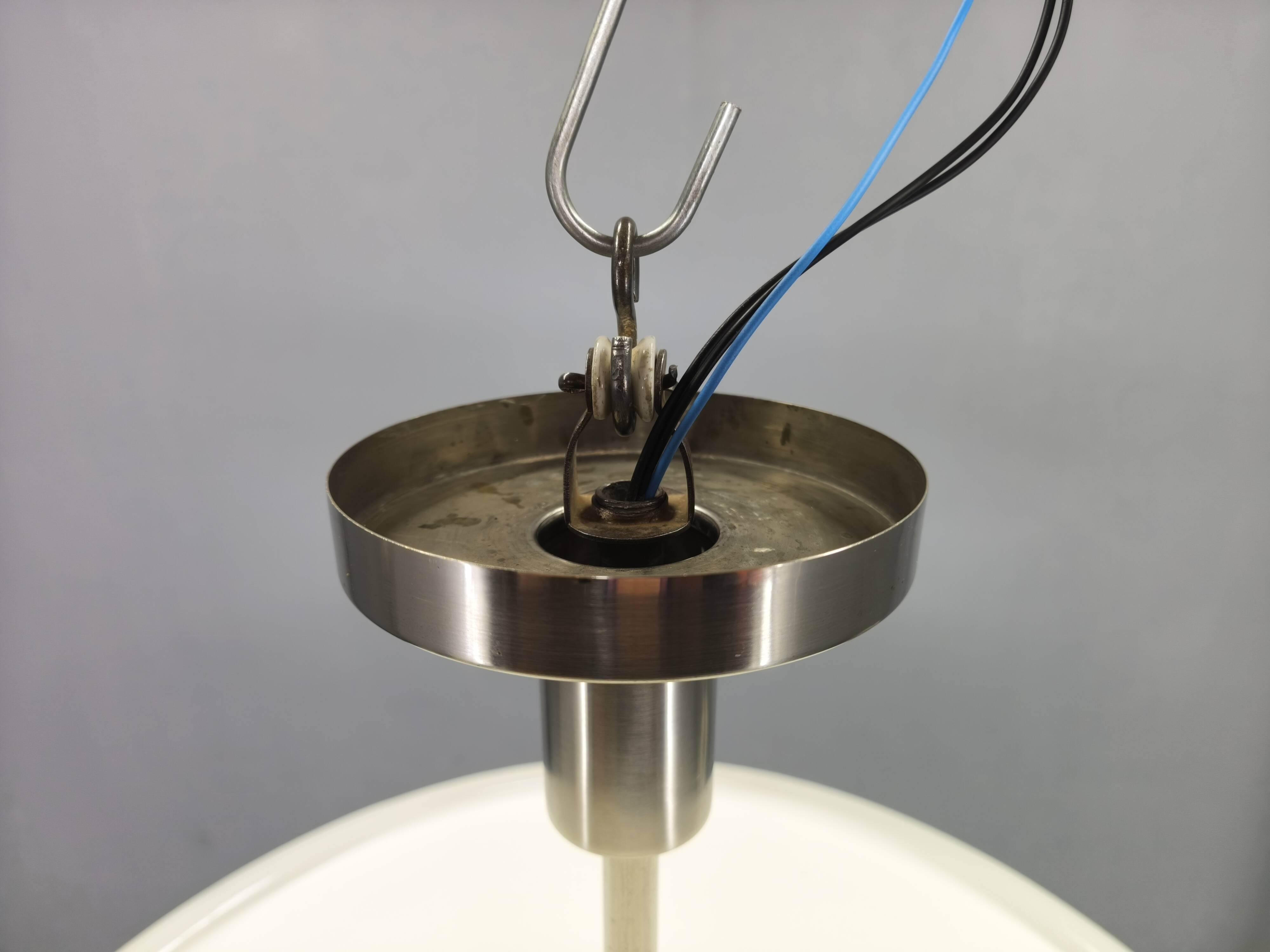 Bauhaus Indirect Ceiling Light, Nickel, Czechoslovakia 1930s