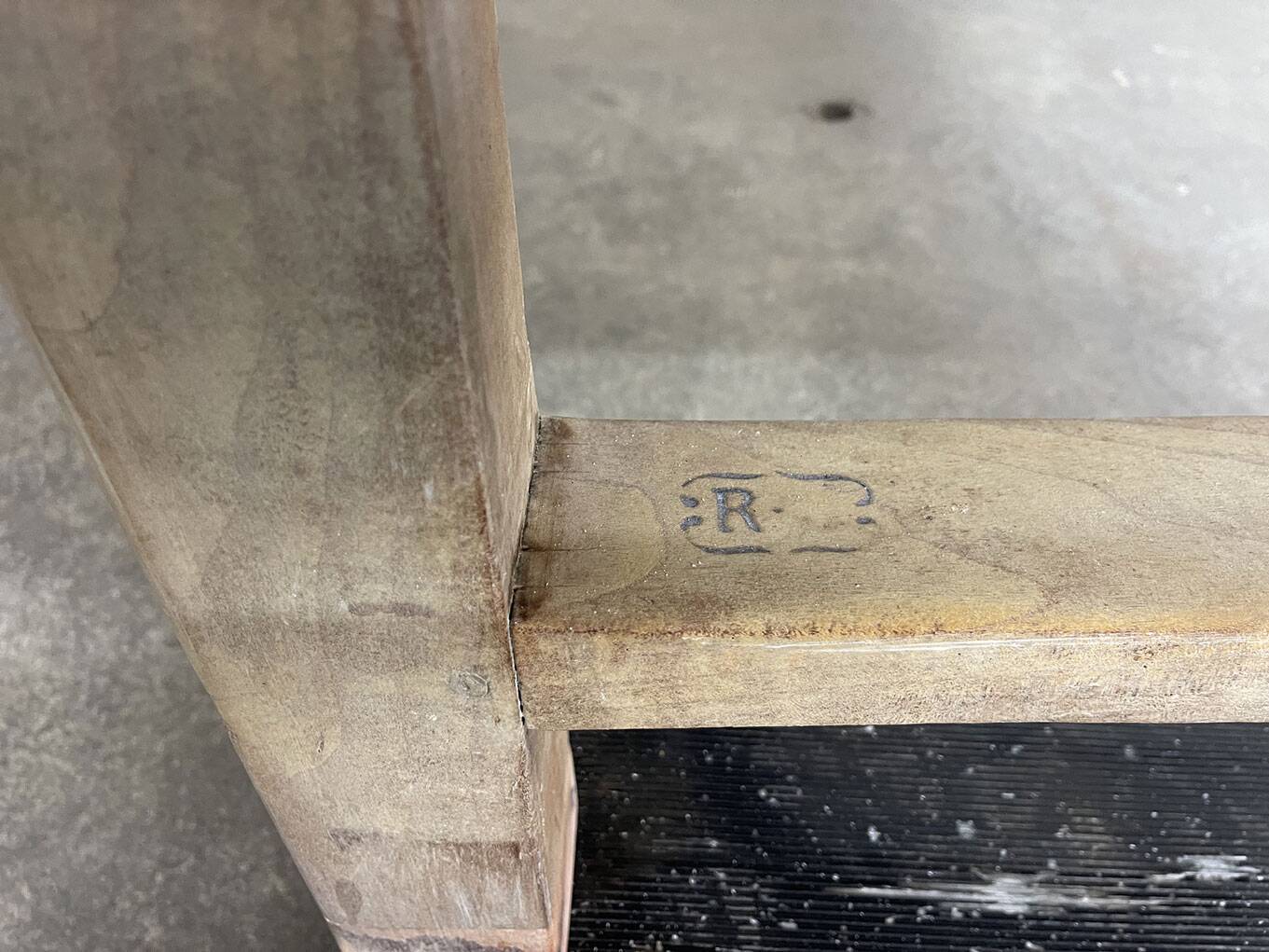 Work table from 1880 with drawers