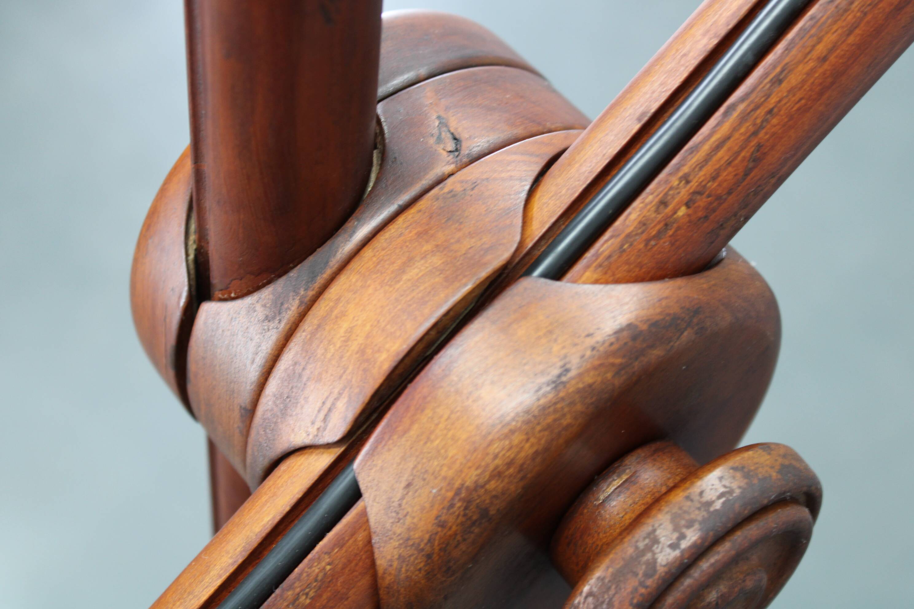 Lampadaire scandinave en pin à contrepoids des années 1970, abat-jour en papier neuf